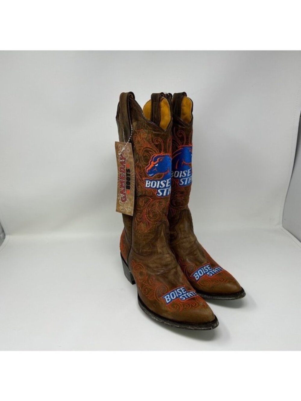 NEW Gameday Boots Boise State Broncos Leather Cowboy Boots Women’s Size 5 B